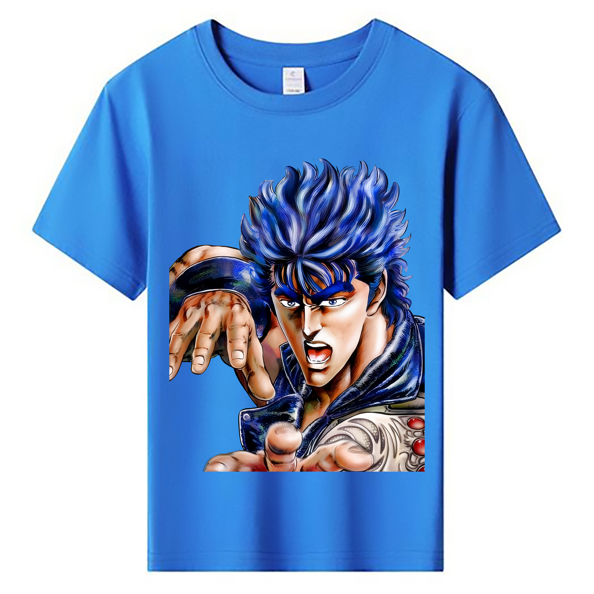 （画像用） 北斗の拳 Fist of the North Star 綿100％キッズTシャツ（フロントプリント）